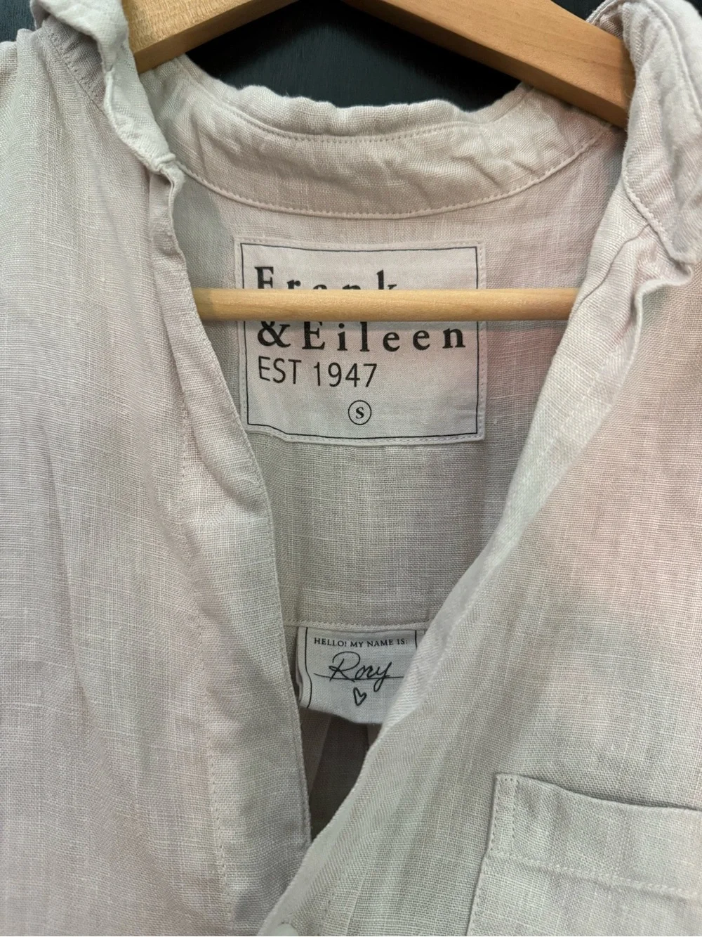 Frank & Eileen Rory Maxi Shirt Dress in Washed Linen (sand) - Picture 2 of 4